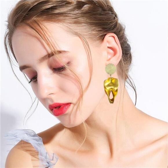 Statement Floral Tassel Earrings – Bold Lightweight Dangle Earrings - Picture 2 of 4